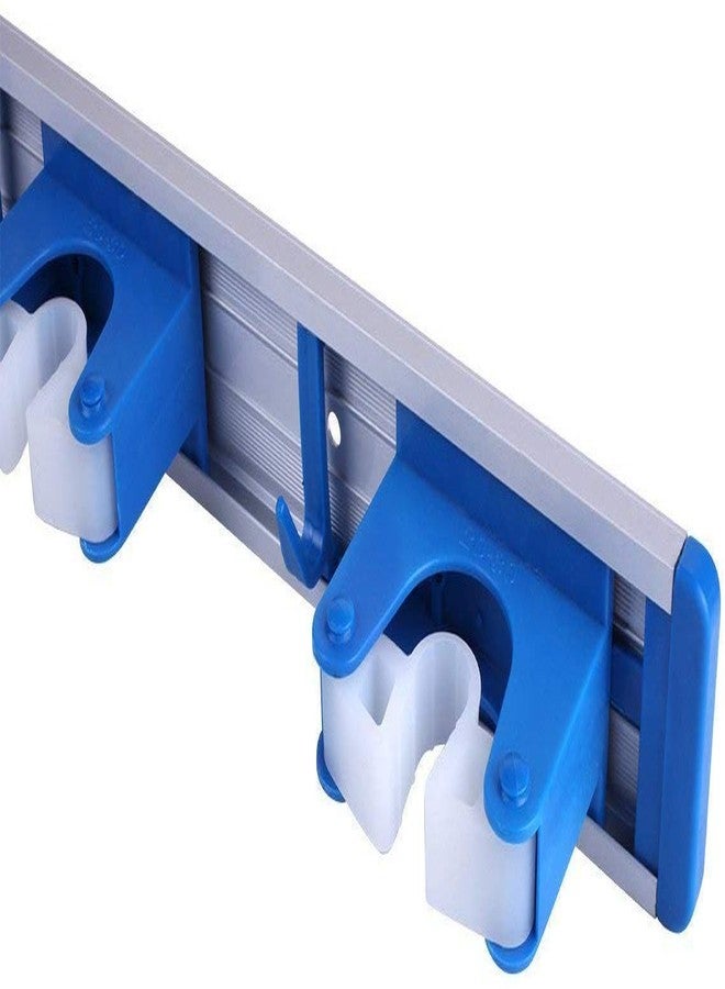 TARGET HYGIENE Aluminium Mop Holder & Broom Holder, 5 Slot Position with 6 Hock Garage Storage Holder Wall Mounted (Alumionium Mop Holder Stand) - Image 2